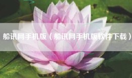 船讯网手机版（船讯网手机版软件下载）