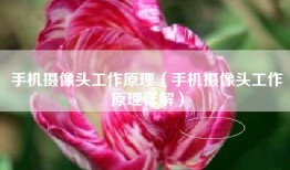 手机摄像头工作原理（手机摄像头工作原理详解）