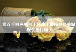 修改手机序列号（修改手机序列号骗保现在还行吗）