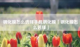 钢化膜怎么选择手机钢化膜「钢化膜怎么选择」