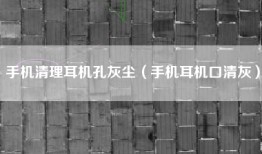 手机清理耳机孔灰尘（手机耳机口清灰）