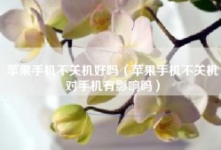 苹果手机不关机好吗（苹果手机不关机对手机有影响吗）