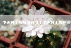 中关村手机报价官网（中关村手机在线报价单）