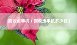 回收废手机（回收废手机多少钱）