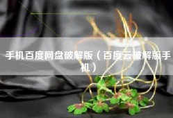 手机百度网盘破解版（百度云破解版手机）