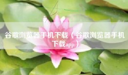谷歌浏览器手机下载（谷歌浏览器手机下载app）