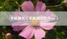手机测光（手机测光软件app）