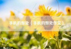 手机的弊处（手机的弊处作文）