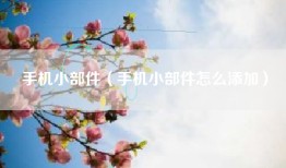 手机小部件（手机小部件怎么添加）