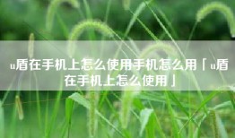 u盾在手机上怎么使用手机怎么用「u盾在手机上怎么使用」