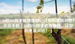 20款INS风手机壳推荐，让你的更具风格！小众手机「20款INS风手机壳推荐，让你的更具风格！」