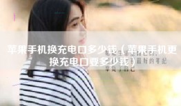 苹果手机换充电口多少钱（苹果手机更换充电口要多少钱）