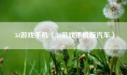 3d游戏手机（3d游戏手机版汽车）