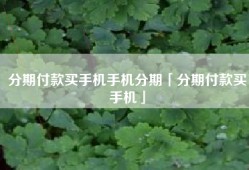 分期付款买手机手机分期「分期付款买手机」