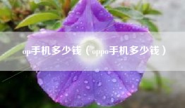 op手机多少钱（oppo手机多少钱）