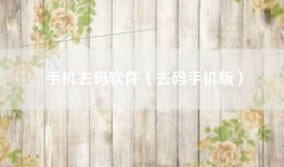 手机去码软件（去码手机版）