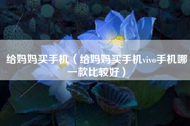 给妈妈买手机（给妈妈买手机vivo手机哪一款比较好）