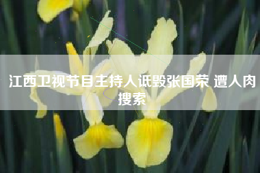 江西卫视节目主持人诋毁张国荣 遭人肉搜索