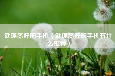 处理器好的手机（处理器好的手机有什么推荐）