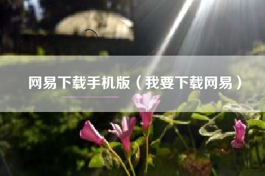 网易下载手机版（我要下载网易）