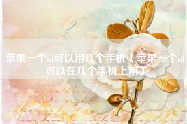 苹果一个id可以用几个手机（苹果一个id可以在几个手机上用）
