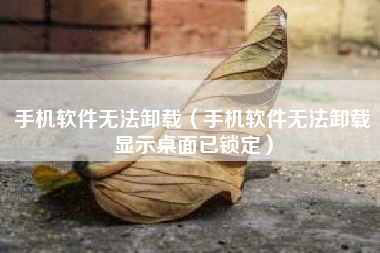 手机软件无法卸载（手机软件无法卸载显示桌面已锁定）