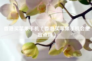 香港买苹果手机（香港买苹果手机会便宜点吗）