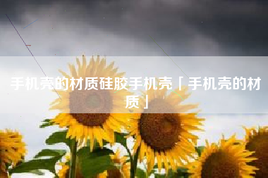 手机壳的材质硅胶手机壳「手机壳的材质」