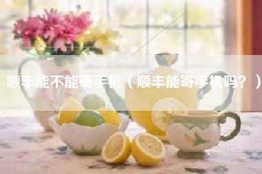 顺丰能不能寄手机（顺丰能寄手机吗？）
