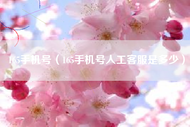 165手机号（165手机号人工客服是多少）