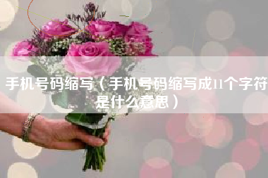 手机号码缩写（手机号码缩写成11个字符是什么意思）
