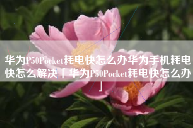 华为P50Pocket耗电快怎么办华为手机耗电快怎么解决「华为P50Pocket耗电快怎么办」