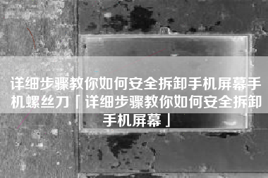 详细步骤教你如何安全拆卸手机屏幕手机螺丝刀「详细步骤教你如何安全拆卸手机屏幕」