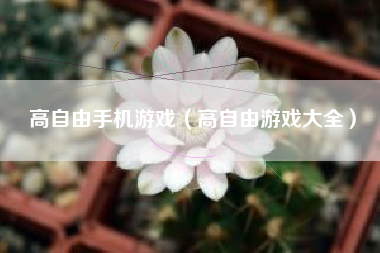 高自由手机游戏（高自由游戏大全）
