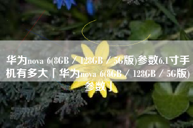 华为nova 6(8GB/128GB/5G版)参数6.1寸手机有多大「华为nova 6(8GB/128GB/5G版)参数」 华为nova 6(8GB/128GB/5G版)参数6.1寸手机有多大「华为nova 6(8GB/128GB/5G版)参数」