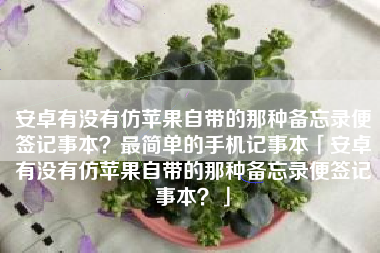 安卓有没有仿苹果自带的那种备忘录便签记事本？最简单的手机记事本「安卓有没有仿苹果自带的那种备忘录便签记事本？」