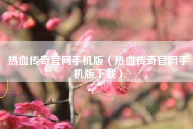 热血传奇官网手机版（热血传奇官网手机版下载）