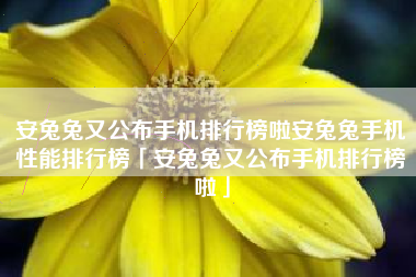 安兔兔又公布手机排行榜啦安兔兔手机性能排行榜「安兔兔又公布手机排行榜啦」