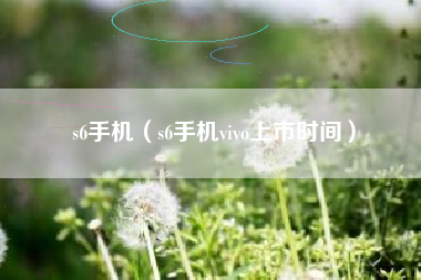 s6手机（s6手机vivo上市时间）