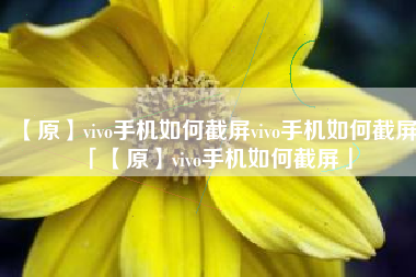 【原】vivo手机如何截屏vivo手机如何截屏「【原】vivo手机如何截屏」