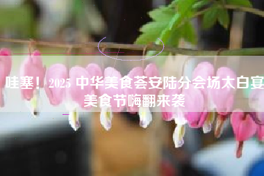 哇塞！2025 中华美食荟安陆分会场太白宴美食节嗨翻来袭